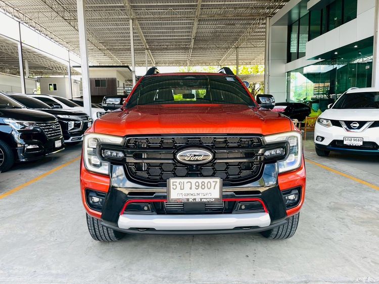 Ford Ranger 2024 2.0 Bi-Turbo 4WD Stormtrak Pickup ดีเซล ไม่ติดแก๊ส เกียร์อัตโนมัติ ส้ม รูปที่ 3