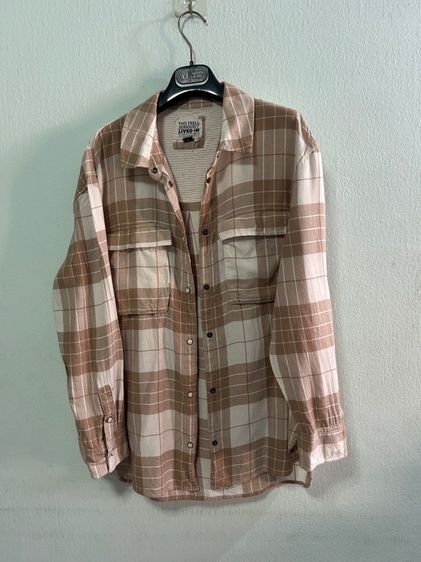 🌈 เสื้อเชิ้ตแขนยาว เสื้อลายสก๊อต แบรนด์ American Eagle(อเมริกันอีเกิ้ล) 🌈second hand🌈 รูปที่ 5