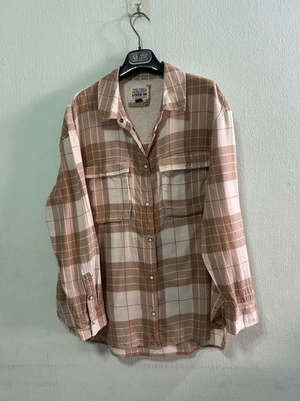 🌈 เสื้อเชิ้ตแขนยาว เสื้อลายสก๊อต แบรนด์ American Eagle(อเมริกันอีเกิ้ล) 🌈second hand🌈 รูปที่ 4