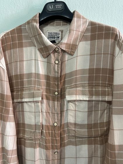 🌈 เสื้อเชิ้ตแขนยาว เสื้อลายสก๊อต แบรนด์ American Eagle(อเมริกันอีเกิ้ล) 🌈second hand🌈 รูปที่ 6