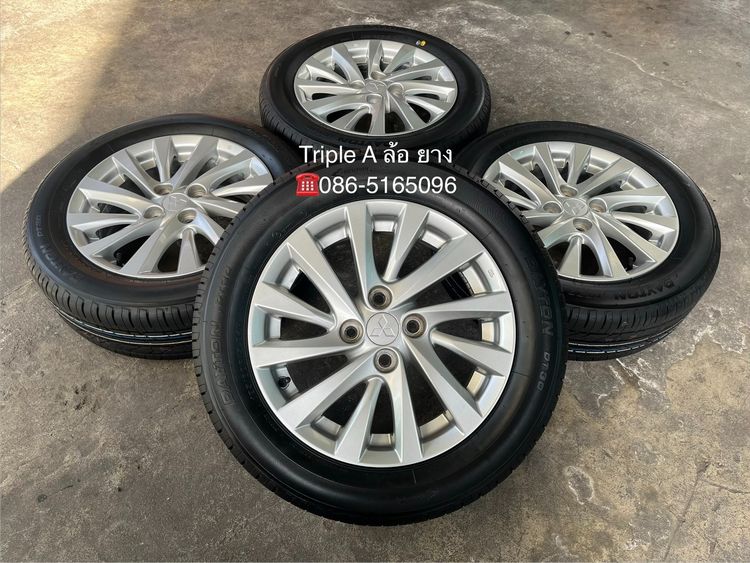 Enkai อะลูมิเนียมอัลลอย 15" ✨ล้อแม็ก✨Mitsu Attrage ขอบ 15 สีบอร์น พร้อมยางใหม่💯185-60-15 DAYTON🚩ปี 26🚩