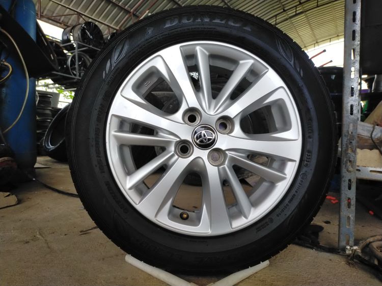 แม็กโตโยต้า ขอบ15 สีเดิม พร้อมยางดันลอป 185 60 15 ปี23 ใส่ vios yaris รูปที่ 4