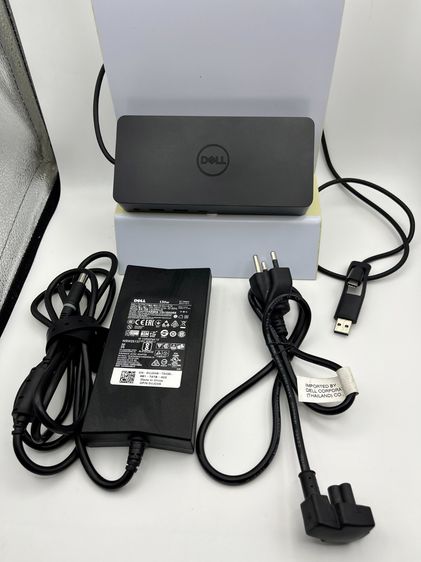 Docking Station Dell D6000 DisplayLink ต่อจอ 3 จอ 4K USB TYPE-C และ A พร้อม Adapter แท้ ใหม่มาก