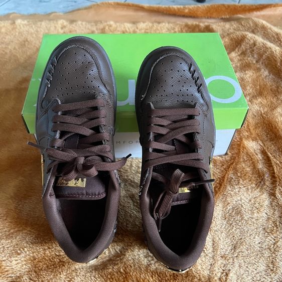 รองเท้าผ้าใบ น้ำตาล หนังแท้ UK 4.5 | EU 37 1/3 | US 6 รองเท้า Nike airมือสองใส่น้อย