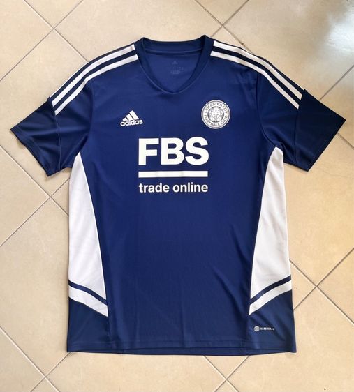 ผู้ชาย นำเงินเข้ม เสื้อยืด เสื้อ adidas LEICESTER CITY แท้ เนื้อผ้า AEROREADY ใส่สบายมาก