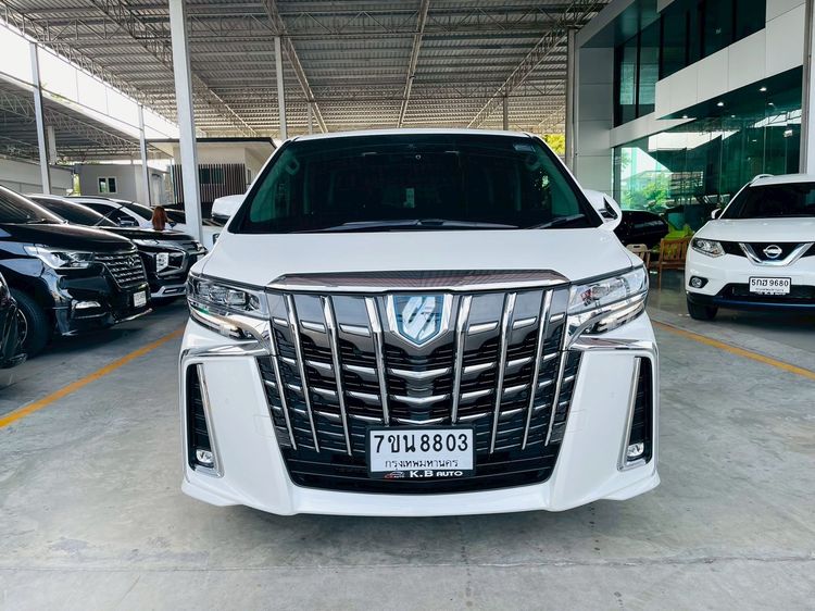 Toyota Alphard 2020 2.5 Hybrid SR C-Package E-Four 4WD Van ไฮบริด ไม่ติดแก๊ส เกียร์อัตโนมัติ ขาว รูปที่ 3