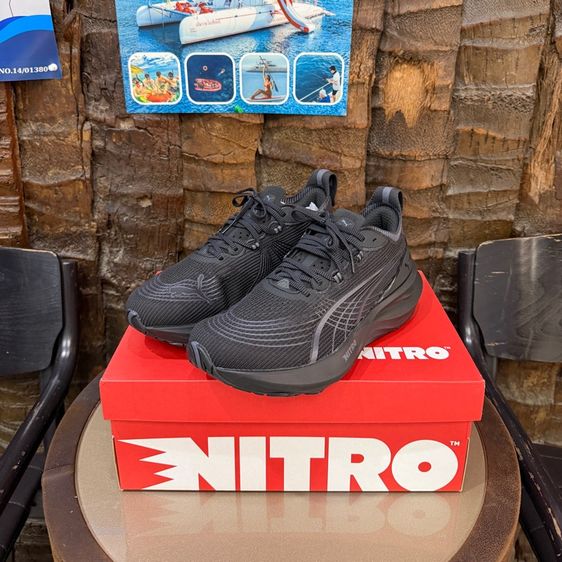 ดำ ผ้า รองเท้าผ้าใบ Puma Forever Run Nitro 2