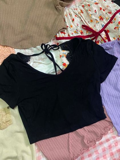 แขนสั้น ดำ S เสื้อเชิ้ตและเสื้อผู้หญิง อื่นๆ เสื้อผ้ามือสอง