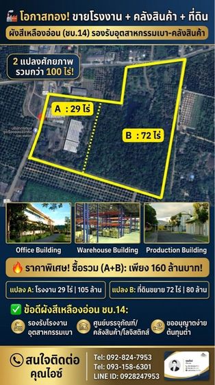 ขายโรงงาน พร้อมที่ดิน🏭