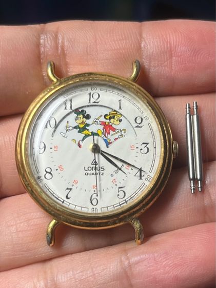 ขาว สแตนเลส นาฬิกา Vintage Lorus Mickey Disney