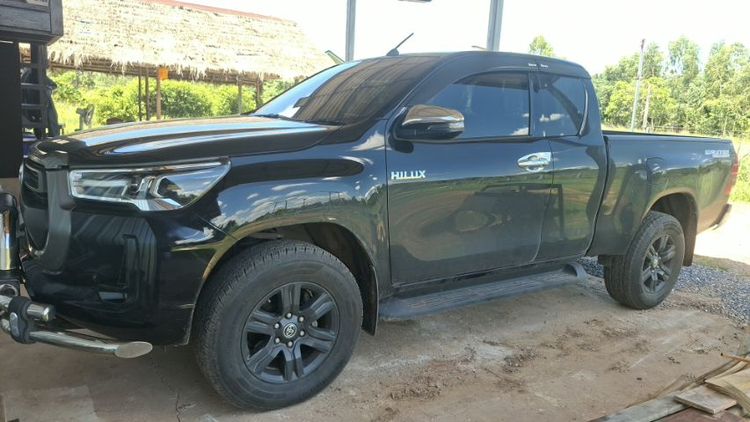 Toyota Hilux Revo 2021 2.4 Prerunner Mid Pickup ดีเซล เกียร์ธรรมดา ดำ รูปที่ 4