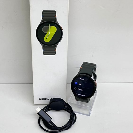 ยาง เขียว Samsung Galaxy Watch7 44mm Bluetooth SM-L310 สี Green จอ AMOLED กล่องครบ แท่นชาร์จครบ