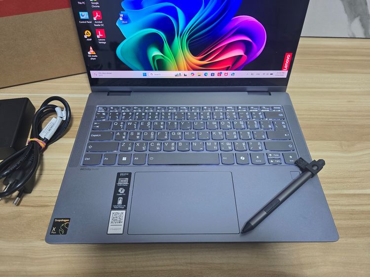 IdeaPad5 2in1 SnapdragonXPlus+Oled Touchscreen+Pen+ram16  เครื่องสวย+ประกัน รูปที่ 3