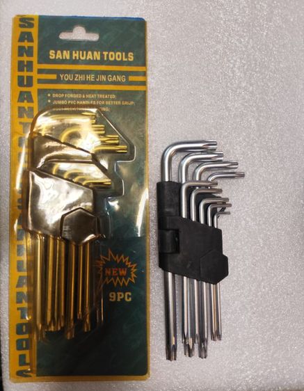 ประแจแอลหัวทอร์ก (Torx) หรือประแจหัวดาว9ตัวชุด รูปที่ 2