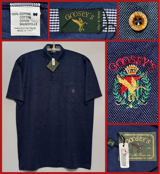 ⚠️ของใหม่ป้ายห้อย‼️เสื้อโปโล GOOSEY’S ของแท้ แบรนด์เนมราคาแพง MADE IN ITALY