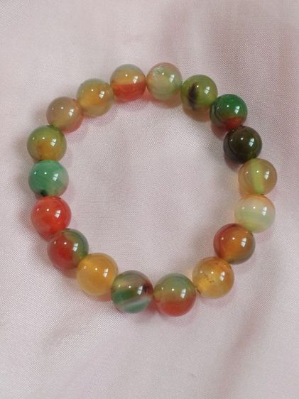 ข้อมือหินอาเกต(Multi-Colored Agate) เม็ด 10มิล  รูปที่ 3
