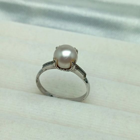 🔖แหวนเงินแท้ ตอกโค้ดSilver ประดับมุก ของจริงสวยมาก งานจากญี่ปุ่น