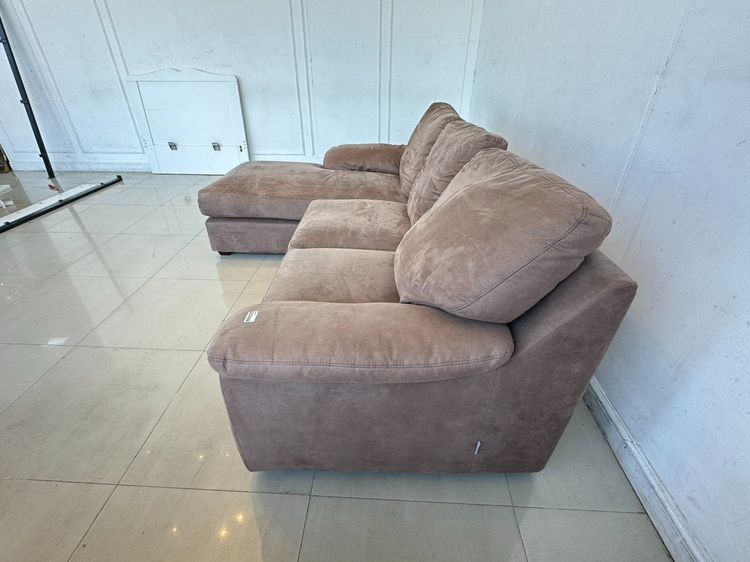 โซฟาแอล แบรนด์ SB FURNITURE เบาะผ้ากำมะหยี่สีน้ำตาล รูปที่ 4
