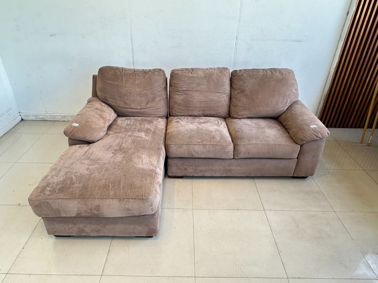 โซฟาแอล แบรนด์ SB FURNITURE เบาะผ้ากำมะหยี่สีน้ำตาล รูปที่ 2