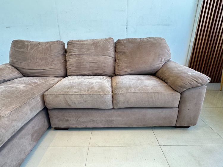 โซฟาแอล แบรนด์ SB FURNITURE เบาะผ้ากำมะหยี่สีน้ำตาล รูปที่ 9