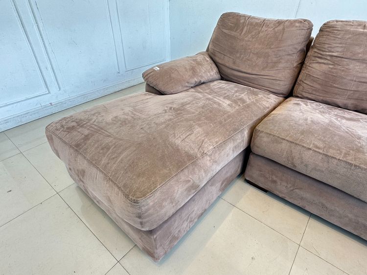โซฟาแอล แบรนด์ SB FURNITURE เบาะผ้ากำมะหยี่สีน้ำตาล รูปที่ 8