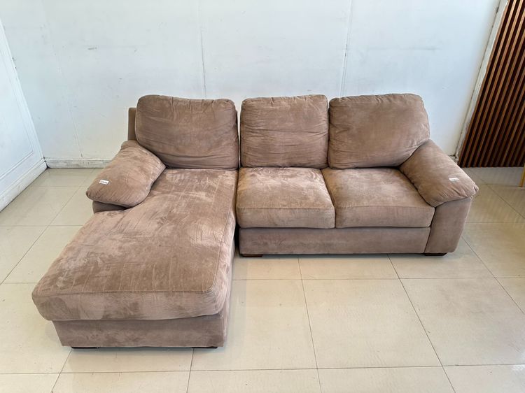 โซฟาแอล แบรนด์ SB FURNITURE เบาะผ้ากำมะหยี่สีน้ำตาล รูปที่ 7