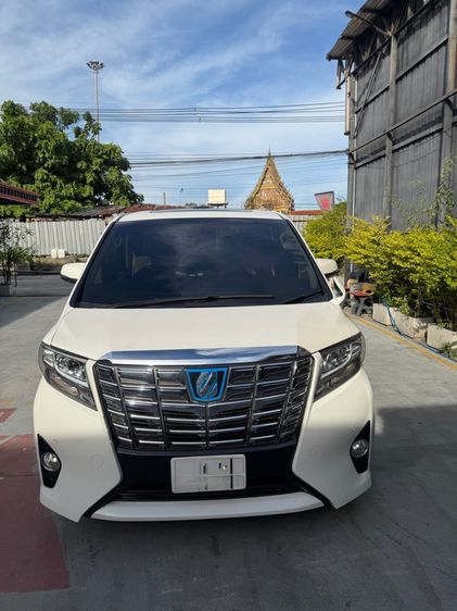 Toyota Alphard 2015 2.5 Hybrid E-Four 4WD Van เบนซิน ไม่ติดแก๊ส เกียร์อัตโนมัติ ขาว รูปที่ 2