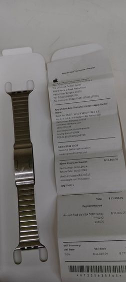 สายApple Watch 42mm Silver Link Bracelet สายสแตนเลสแท้ มีกล่อง ใบเสร็จ Apple รูปที่ 10