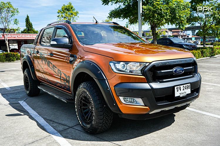 Ford Ranger 2016 2.2 Hi-Rider Wildtrak Pickup ดีเซล ไม่ติดแก๊ส เกียร์อัตโนมัติ ส้ม รูปที่ 3