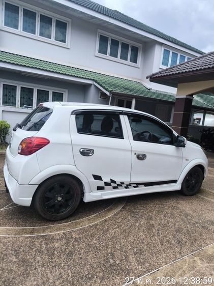 รถ Mitsubishi Mirage 1.2 GLX สี ขาว