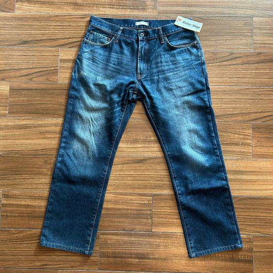 👖★ UNIQLO  Deep Blue Indigo Jeans ★ ของแท้ ทรง Straight Fit