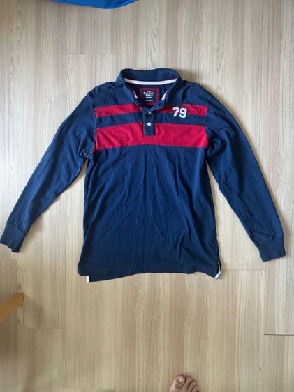 อื่นๆ แขนยาว อื่นๆ U.S. Polo Assn. OLD NAVY (Made in Pakistan) Long-Sleeve Rugby Polo Shirt size L
