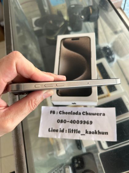 Iphone 15 Pro Max 256Gb Natural Tita แบต 76 เครื่องศูนย์ไทย พร้อมกล่อง สภาพสวย เดิม ใช้งานปกติ (นิคมลำพูน) รูปที่ 3