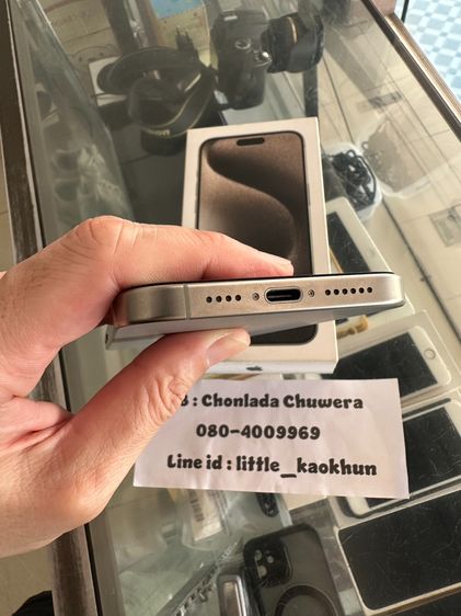 Iphone 15 Pro Max 256Gb Natural Tita แบต 76 เครื่องศูนย์ไทย พร้อมกล่อง สภาพสวย เดิม ใช้งานปกติ (นิคมลำพูน) รูปที่ 4