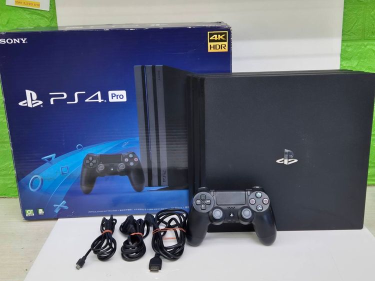 Sony อุปกรณ์เสริมเพลสเตชั่น เชื่อมต่อไร้สายไม่ได้ PS4 Pro 1TB 4K HDR เครื่องศูนย์ไทย มีกล่อง จอยแท้ 1 อัน สายครบ พร้อมเล่น