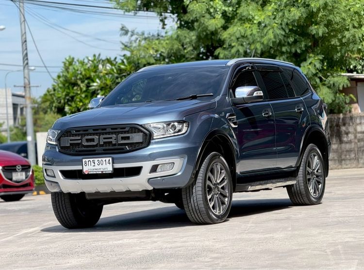 Ford Everest 2018 2.0 Turbo Titanium+ Utility-car ดีเซล ไม่ติดแก๊ส เกียร์อัตโนมัติ ฟ้า