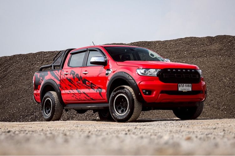 Ford Ranger 2019 Pickup ดีเซล ไม่ติดแก๊ส เกียร์อัตโนมัติ แดง รูปที่ 3