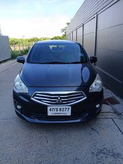 Mitsubishi Attrage ปี 12.15 เครื่องยนต์ 1.2 GL ผู้หญิงใช้งานพวงมาลัยพาวเวอร์เกียร์ออโต้หน้าหลังสวยกระจกไฟฟ้าทั้งคัน เซ็นทรัลล็อค airbag 