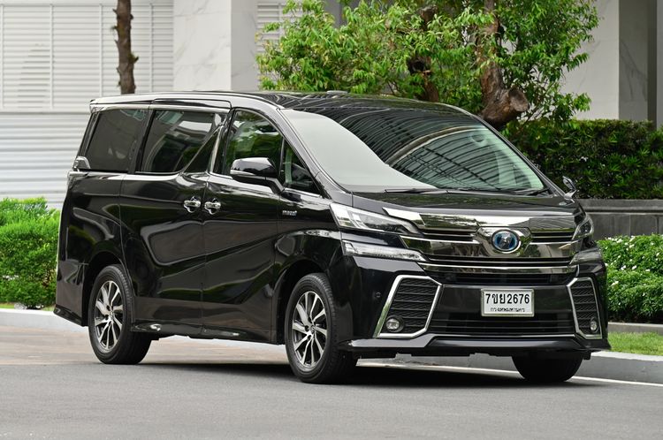 Toyota Vellfire 2016 2.5 Hybrid ZR G Edition E-Four 4WD Van ไฮบริด ไม่ติดแก๊ส เกียร์อัตโนมัติ ดำ รูปที่ 2