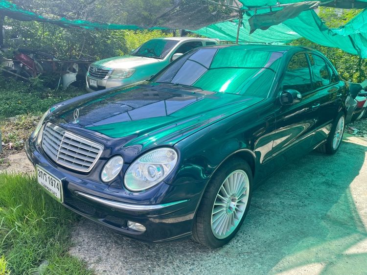 Mercedes-Benz E-Class 2003 E200 Sedan เบนซิน เกียร์อัตโนมัติ น้ำเงิน รูปที่ 2