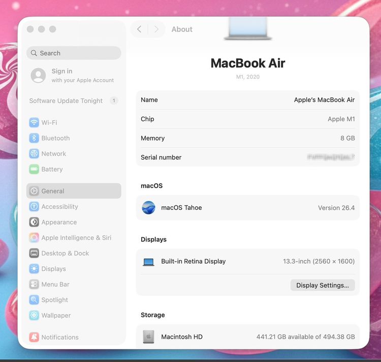 MacBook Air 13-inch M1,2020 Ram8GB SSD512GB SpaceGray รูปที่ 12