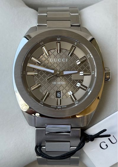 น้ำตาล GUCCI GG2570 Brown Dial 41 mm Swiss Watch YA142315
