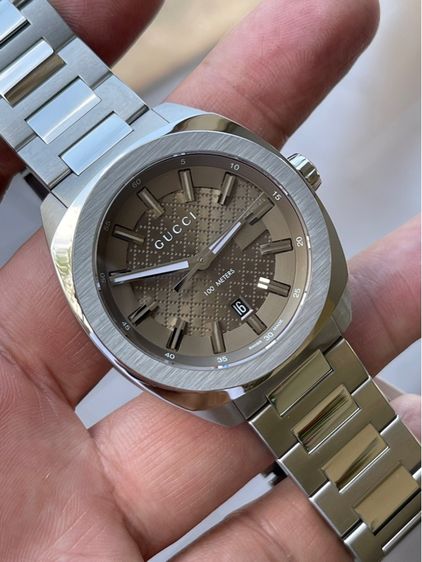 GUCCI GG2570 Brown Dial 41 mm Swiss Watch YA142315 รูปที่ 9