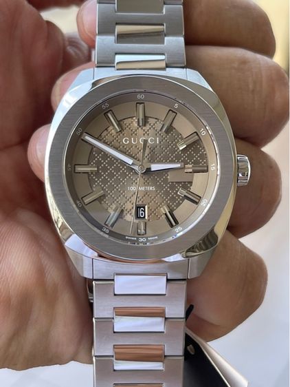 GUCCI GG2570 Brown Dial 41 mm Swiss Watch YA142315 รูปที่ 10