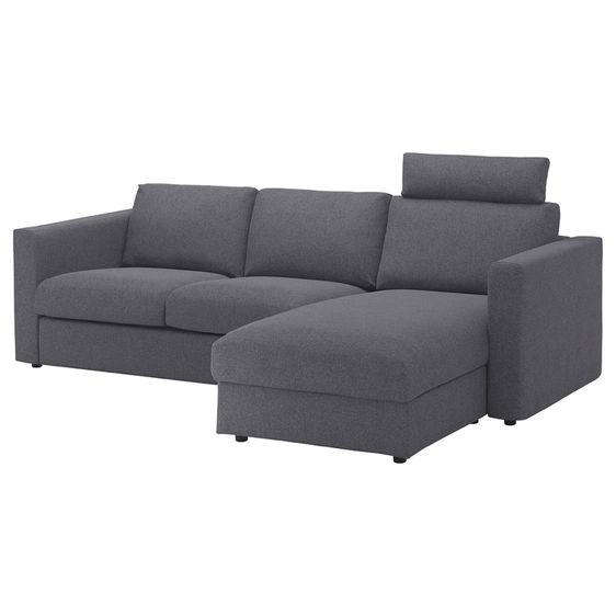 โซฟา L 3ที่นั่ง L สลับได้ ถอดซักได้ ผ้าใหม่ เปิดเก็บของได้ IKEA รุ่น VIMLE  รูปที่ 7