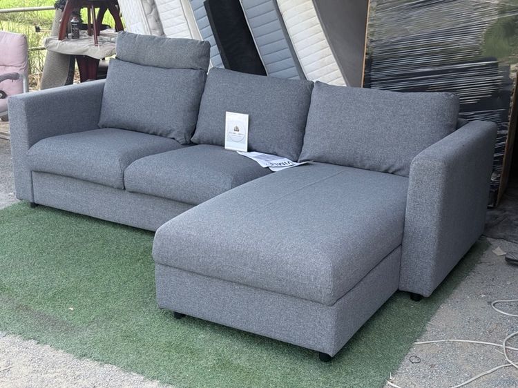 โซฟา L 3ที่นั่ง L สลับได้ ถอดซักได้ ผ้าใหม่ เปิดเก็บของได้ IKEA รุ่น VIMLE  รูปที่ 2