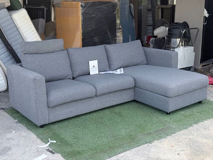 โซฟา L 3ที่นั่ง L สลับได้ ถอดซักได้ ผ้าใหม่ เปิดเก็บของได้ IKEA รุ่น VIMLE  รูปที่ 3