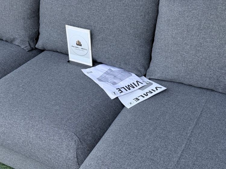 โซฟา L 3ที่นั่ง L สลับได้ ถอดซักได้ ผ้าใหม่ เปิดเก็บของได้ IKEA รุ่น VIMLE  รูปที่ 4