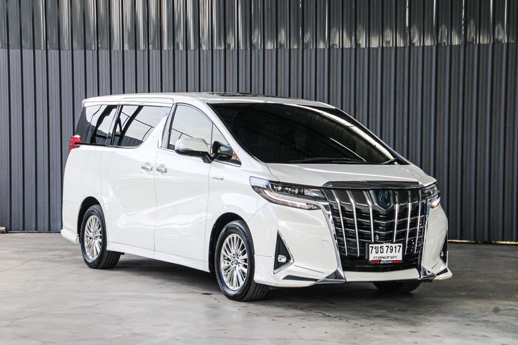 Toyota Alphard 2020 2.5 Hybrid SR C-Package E-Four 4WD Van ไฮบริด ไม่ติดแก๊ส เกียร์อัตโนมัติ ขาว รูปที่ 3
