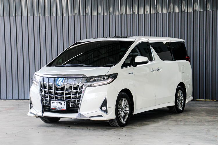 รถ Toyota Alphard 2.5 Hybrid SR C-Package E-Four 4WD สี ขาว